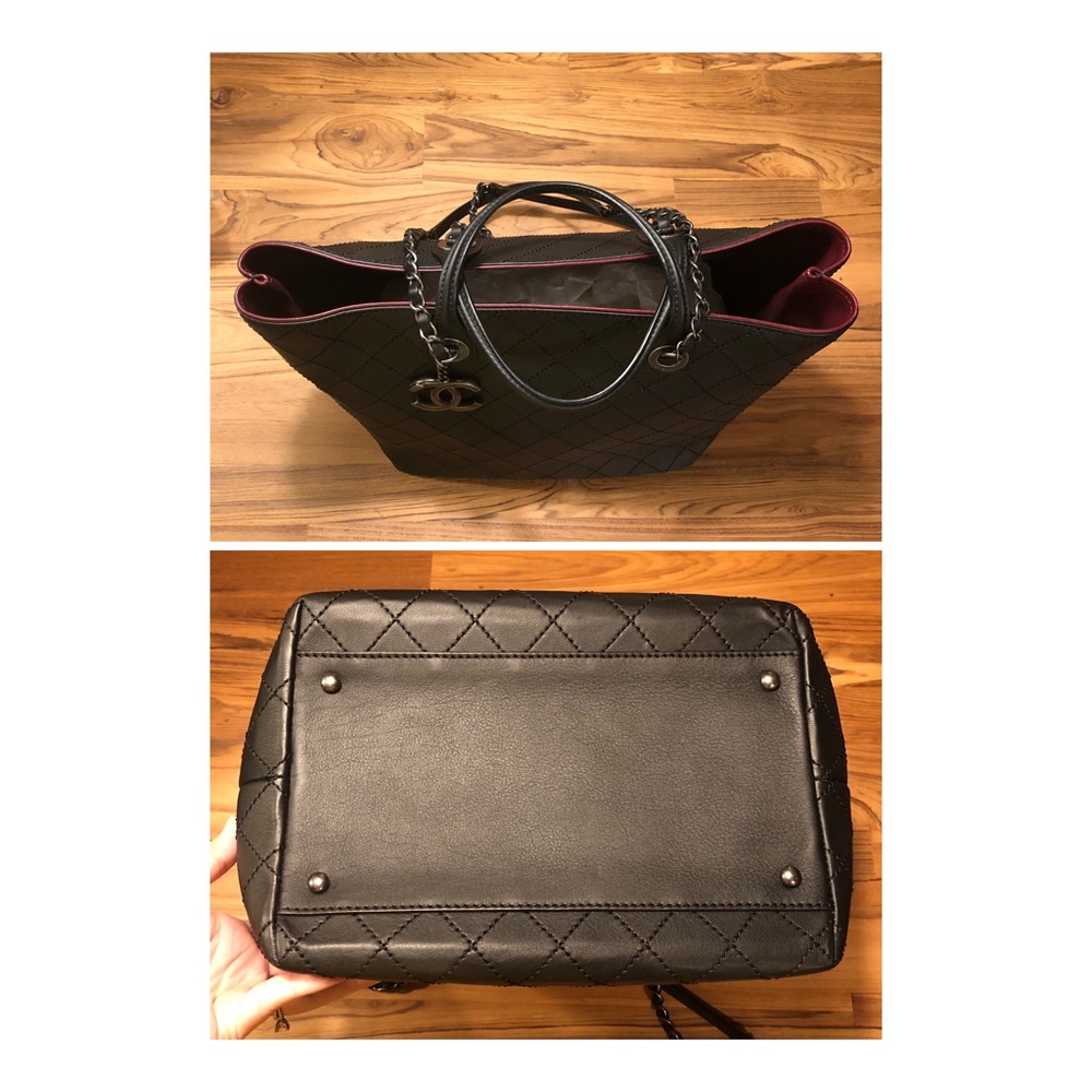 π«SOLDπ« Chanel Classic Tote Shoulder Bag Calfskin - Picture 5 of 8